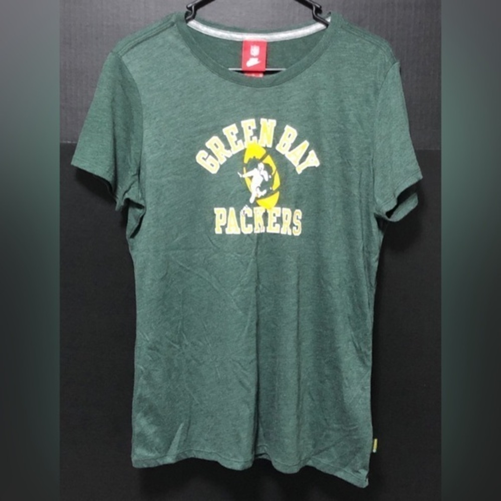 🌅Nike Red Tag Throwback NFL Green Bay Packers Football T-shirt